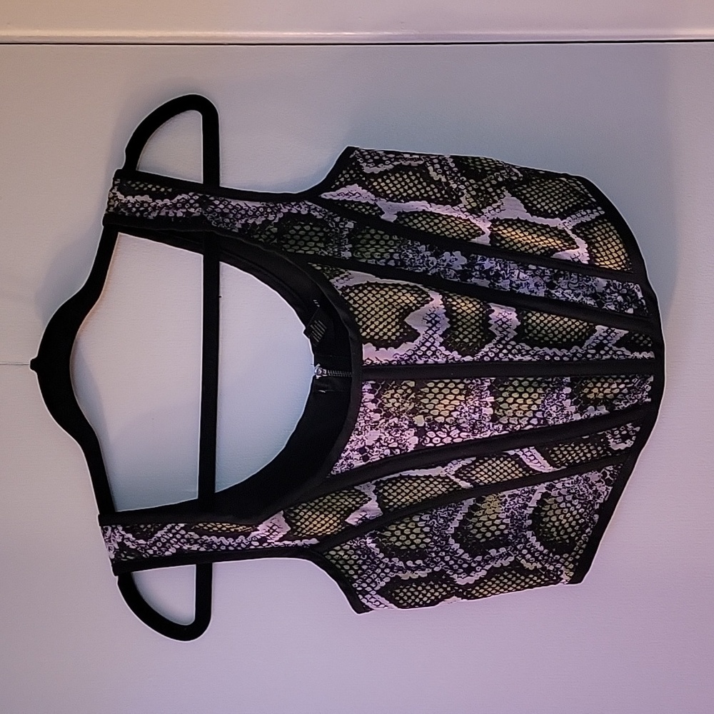 Snakeskin Print corset top